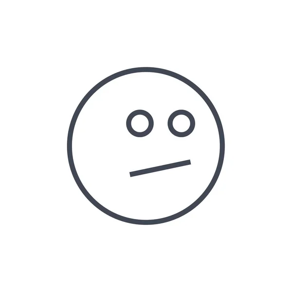 Sad Face Emoticon Icon Vector Illustration — Stock Vector