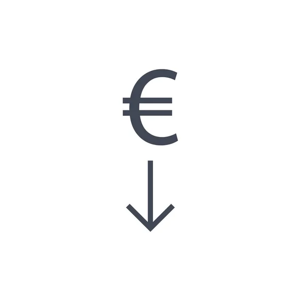 Euro Vector Icon Modern Illustration — Stock Vector