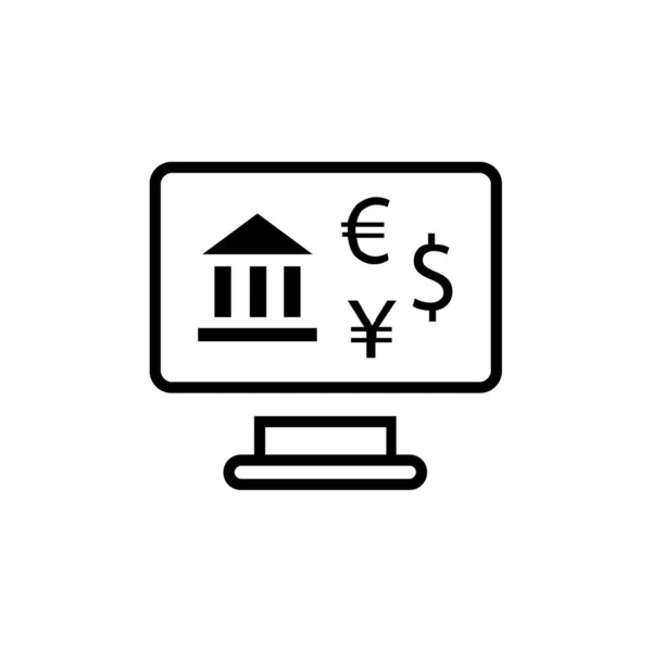 銀行のアイコンベクトルは あなたのウェブやモバイルアプリのデザイン お金のロゴのコンセプトのための白い背景に隔離された — ストックベクタ