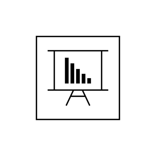 Geschäftspräsentation Ikone Vektor Illustration — Stockvektor