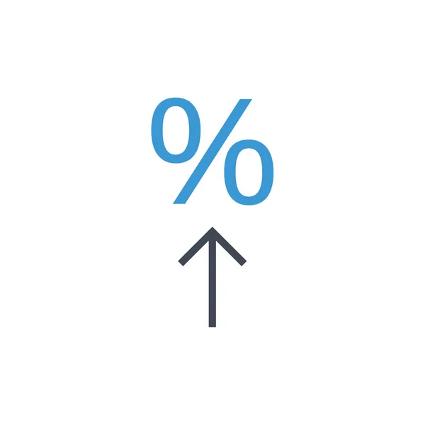 Percentuale Icona Web Semplice Illustrazione — Vettoriale Stock