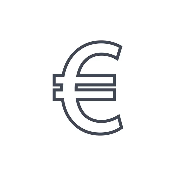 Euro Jel Ikon Vektor Illusztráció — Stock Vector
