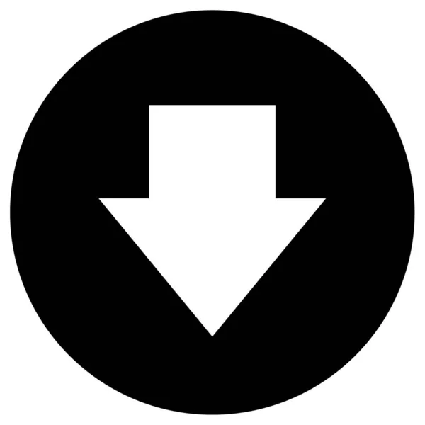 Icono Flecha Hacia Abajo Para Proyecto — Archivo Imágenes Vectoriales