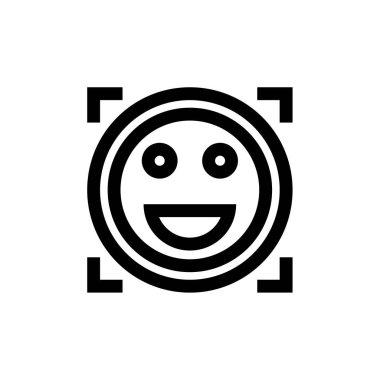 yüz simgesi, vektör illüstrasyonu 