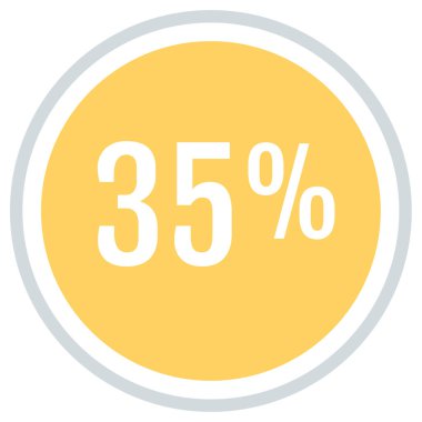 % 35 web simgesi basit illüstrasyon