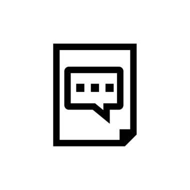 Web ve mobil uygulama tasarımınız için beyaz arkaplanda izole edilmiş sohbet simgesi vektörü, konuşma balonu logosu kavramı