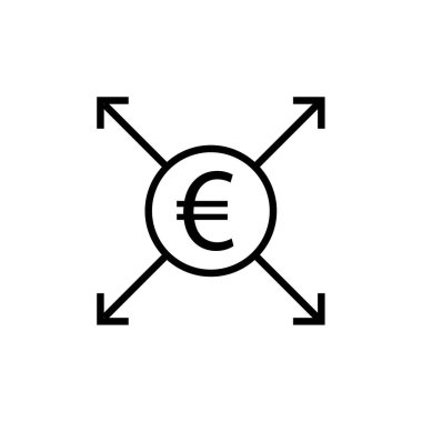 Dolar vektör ince çizgi simgesi