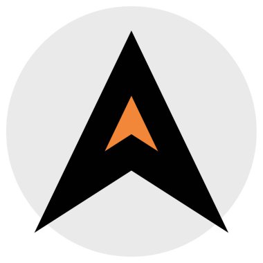 Gezinti PIN basit simgesi, vektör çizim