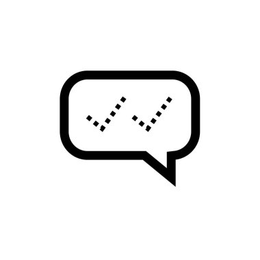 Sohbet balonu ikonu vektör çizimi tasarımı