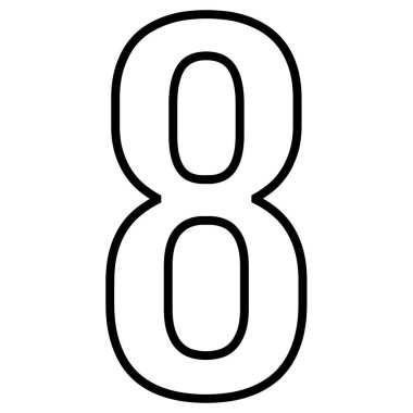 Sekiz numaralı simge vektör illüstrasyonu