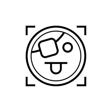 yüz simgesi, vektör illüstrasyonu 