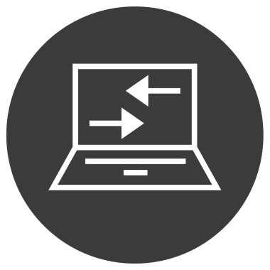 Dizüstü bilgisayar simgesi vektör çizimi    