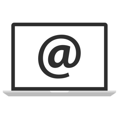 e- posta simgesi simgesi olan dizüstü bilgisayar