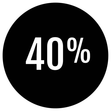 % 40 web simgesi basit illüstrasyon
