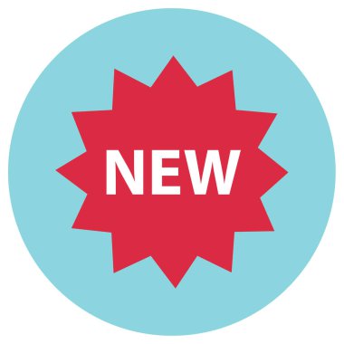 yeni etiket simgesi, vektör illüstrasyonu 