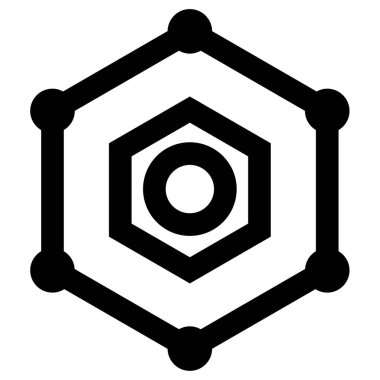 Bir altıgen simgesinin vektör çizimi 