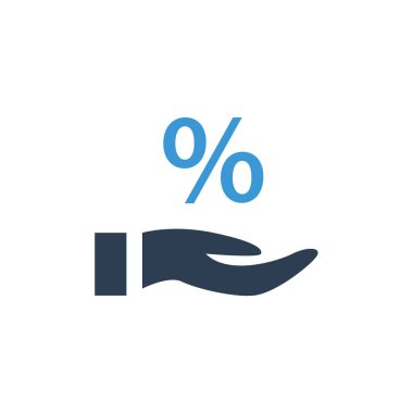 yüzde web simgesi basit illüstrasyon