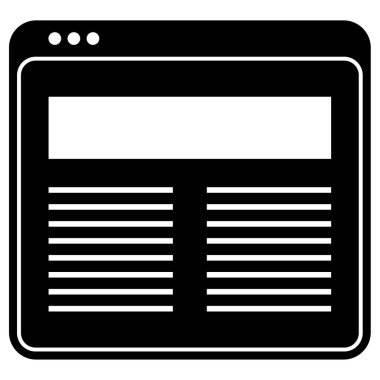 İnternet sitesi. Web simgesi basit illüstrasyon 