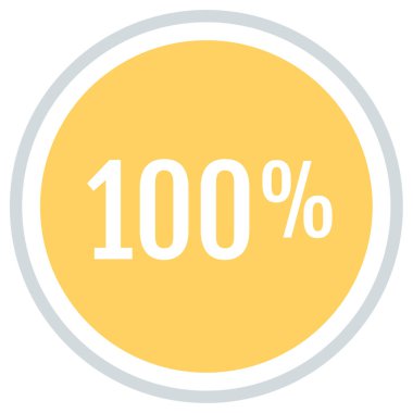 % 100 web simgesi basit illüstrasyon