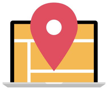 GPS Simgesi, Seyrüsefer Sembolü, Basit Tasarım 