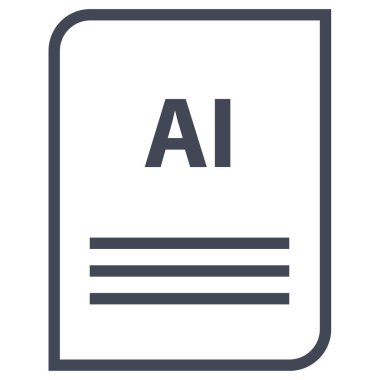 ai dosya biçimi simgesi, vektör çizimi