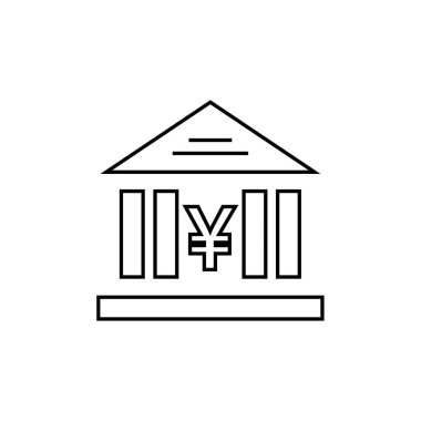 yen simgesi. Arka planda izole vektör. düz vektör sembolü tasarımı 