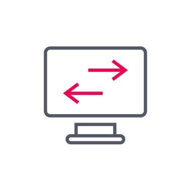 Beyaz arkaplanda bağlantı vektörü simgesi   