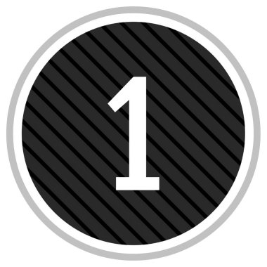 number one icon vector illustration