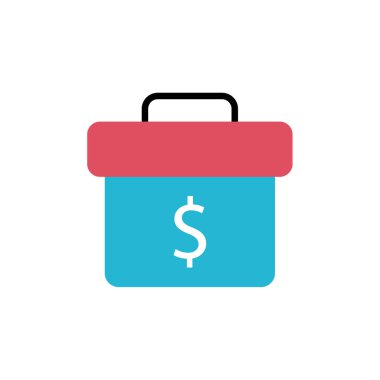 Dolar torba ikonu vektör illüstrasyonu