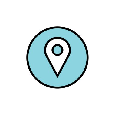 Gezinti PIN basit simgesi, vektör çizim