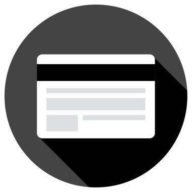 Kredi kartı simgesi, vektör illüstrasyonu 