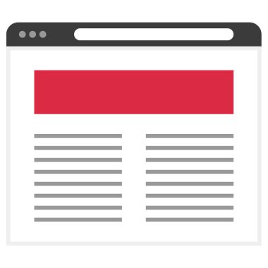kullanıcı arayüzü tasarımı. Web simgesi basit illüstrasyon 