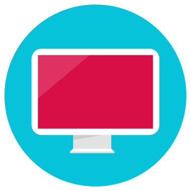 bilgisayar ekranı renkli vektör simgesi 