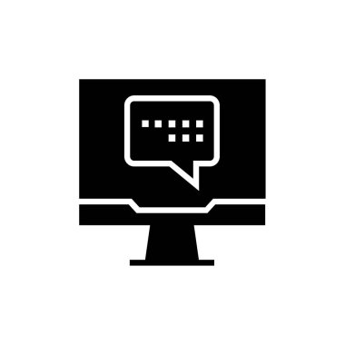 SMS & Metin Mesajlaşması ikon vektör çizimi