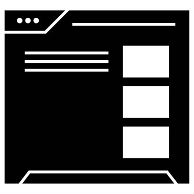 İnternet sitesi. Web simgesi basit illüstrasyon 