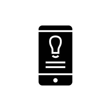 akıllı telefon vektör glifleri düz simge 