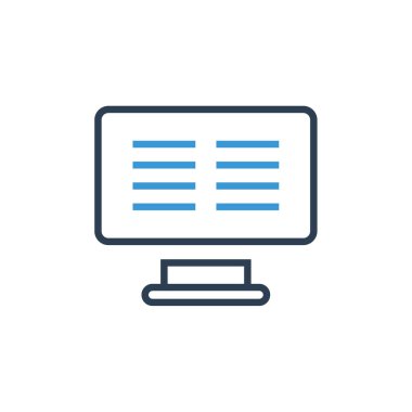 dizüstü bilgisayar ekranı izole edilmiş simgesi 