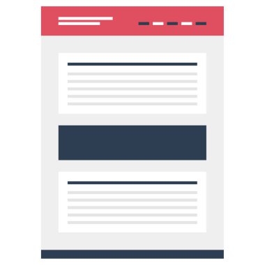 İnternet sitesi. Web simgesi basit illüstrasyon 