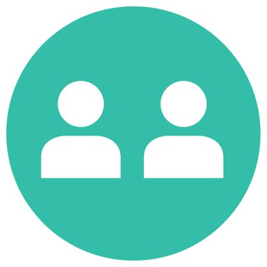 Kullanıcılar düz vektör simgesi 