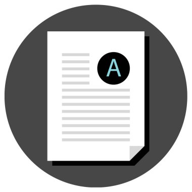 belge sayfa simgesi vektör illüstrasyonu