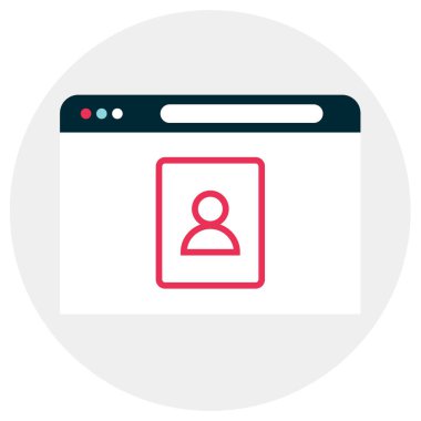İnternet sitesi. Web simgesi basit illüstrasyon 