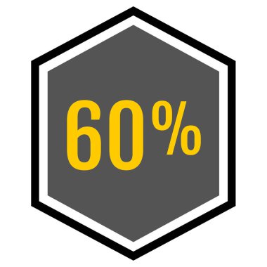 % 60 web simgesi basit illüstrasyon