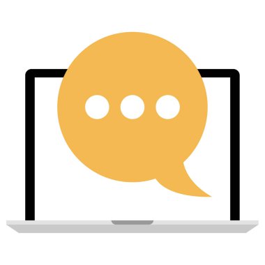 SMS & Metin Mesajlaşması ikon vektör çizimi