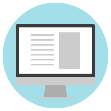 İnternet sitesi. Web simgesi basit illüstrasyon 