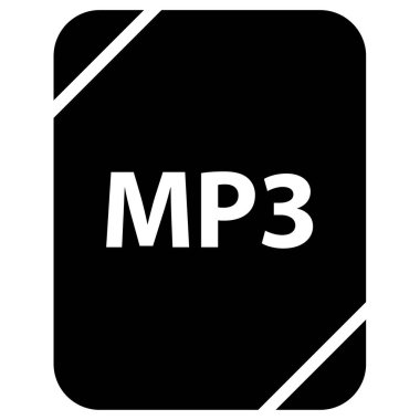 mp3 dosya biçimi vektör illüstrasyonu