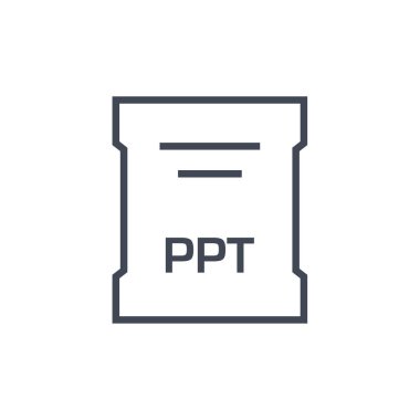 ppt dosya biçimi simgesi, vektör illüstrasyonu