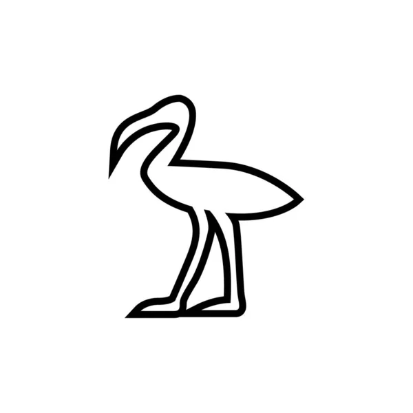 Icono Pájaro Vector Ilustración — Vector de stock