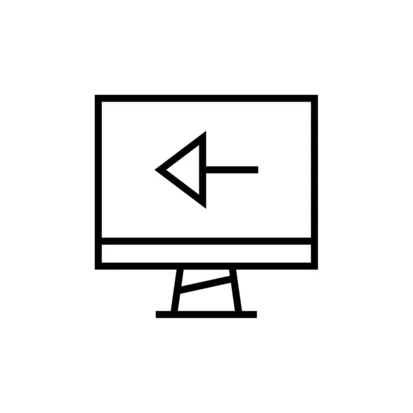 Computer Monitor Pictogram Vector Illustratie — Stockvector