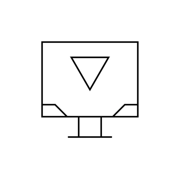 Computerbildschirm Mit Pfeilsymbol Vektor Illustration Design — Stockvektor