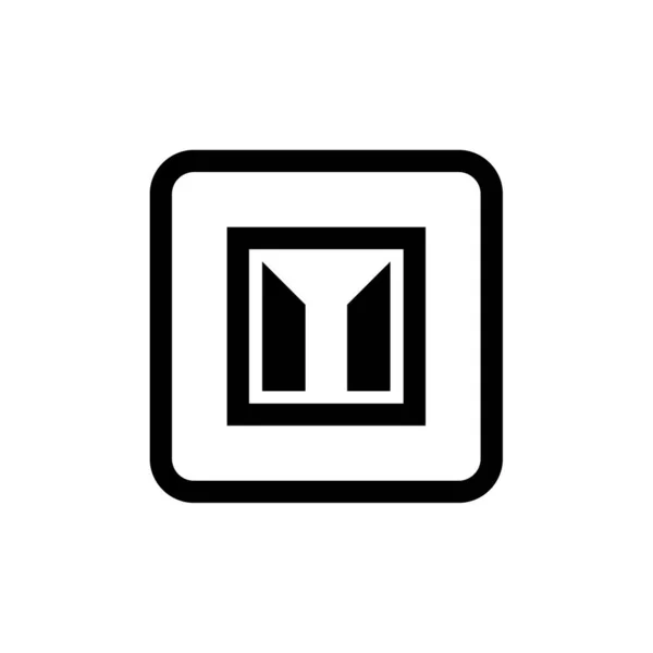 Carta Ícone Inicial Vetor Logotipo Modelo — Vetor de Stock